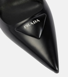 Prada Logo leather pumps
