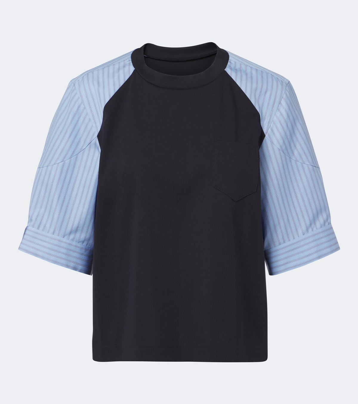 Sacai Striped cotton T-shirt