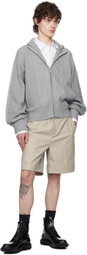 C2H4 Beige Intellectual Tailored Shorts