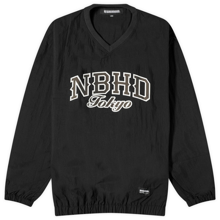 Photo: Neighborhood Men's Pullover Sports Jacket in Black