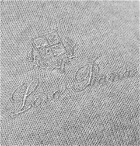 Loro Piana - Suede-Trimmed Cashmere-Blend Travel Pillow - Men - Gray