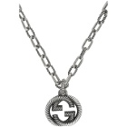 Gucci Silver Small Interlocking G Chain Necklace