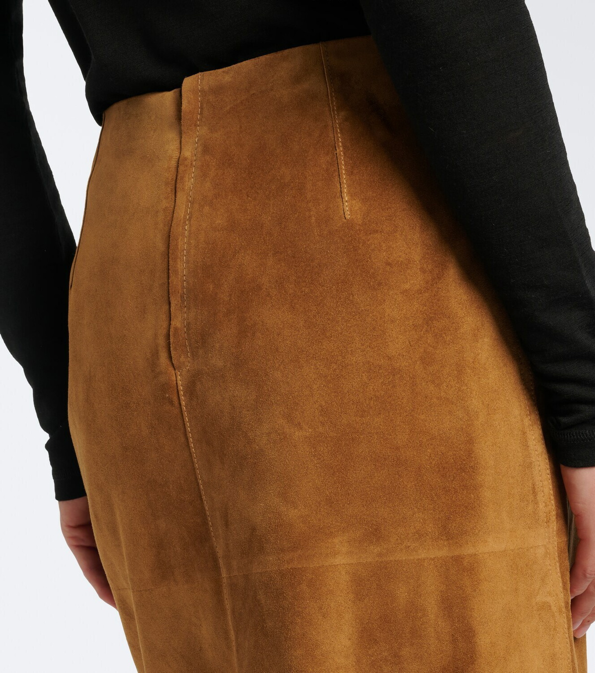 Jil Sander Suede midi skirt