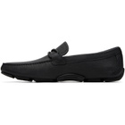 Ferragamo Black Gancini Driver Ornament Loafers