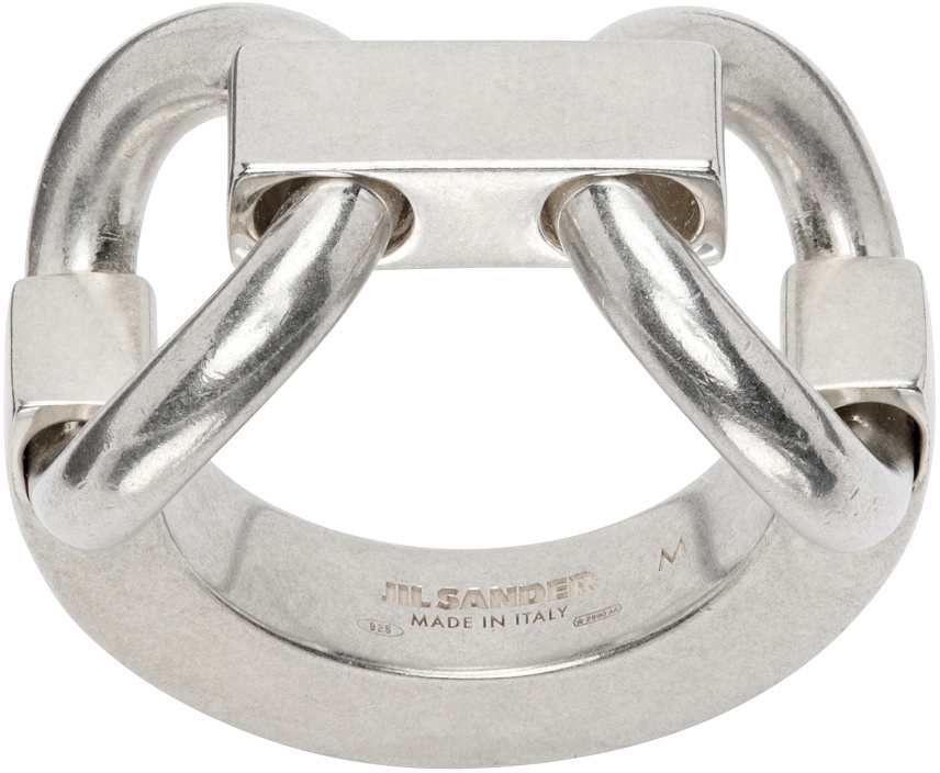 Jil Sander Silver New Chain Ring