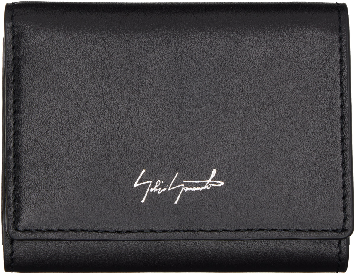 YOHJI YAMAMOTO Black Quilting Wallet Yohji Yamamoto