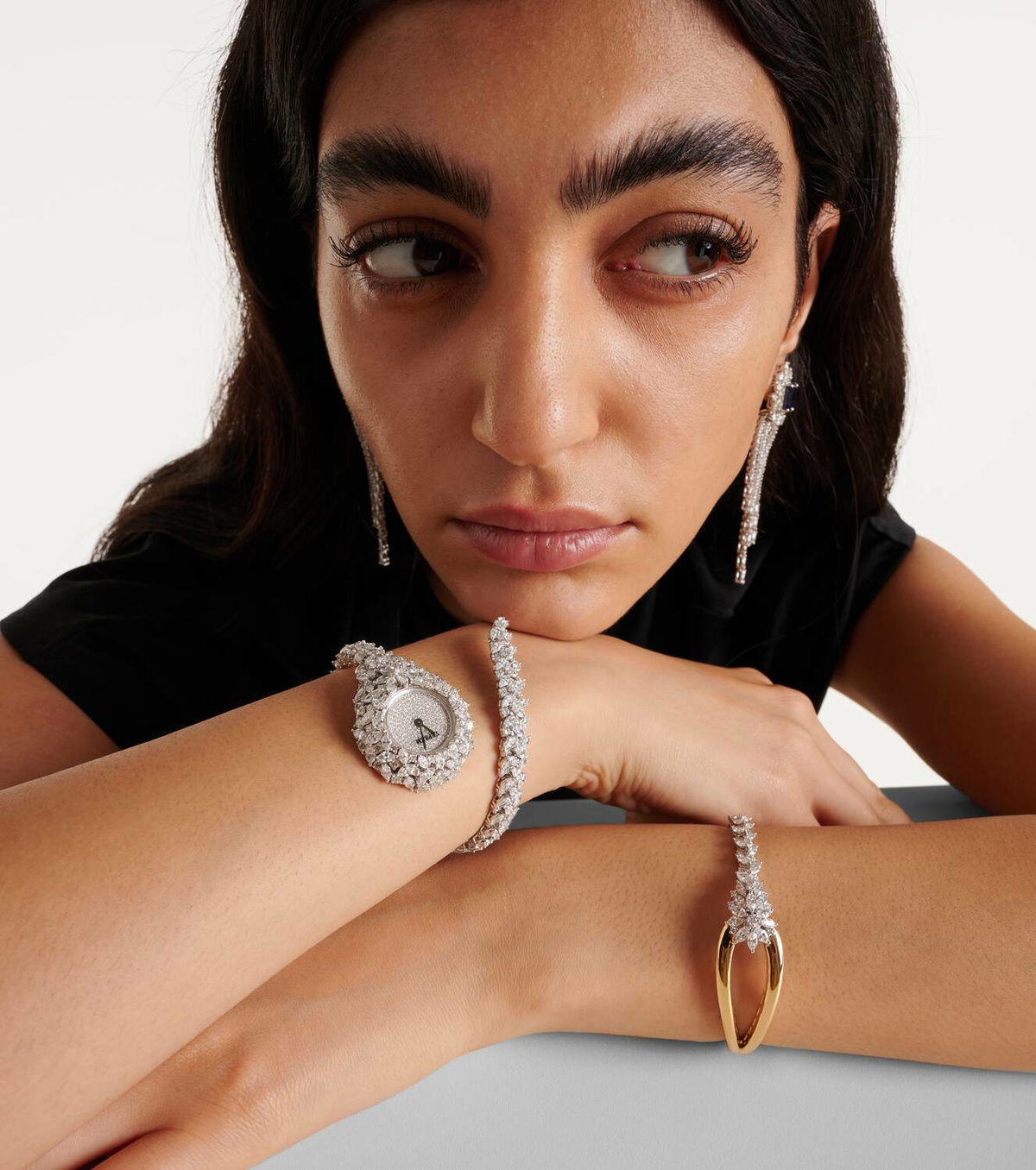 Yeprem Y-Momento 18kt white gold watches with diamonds