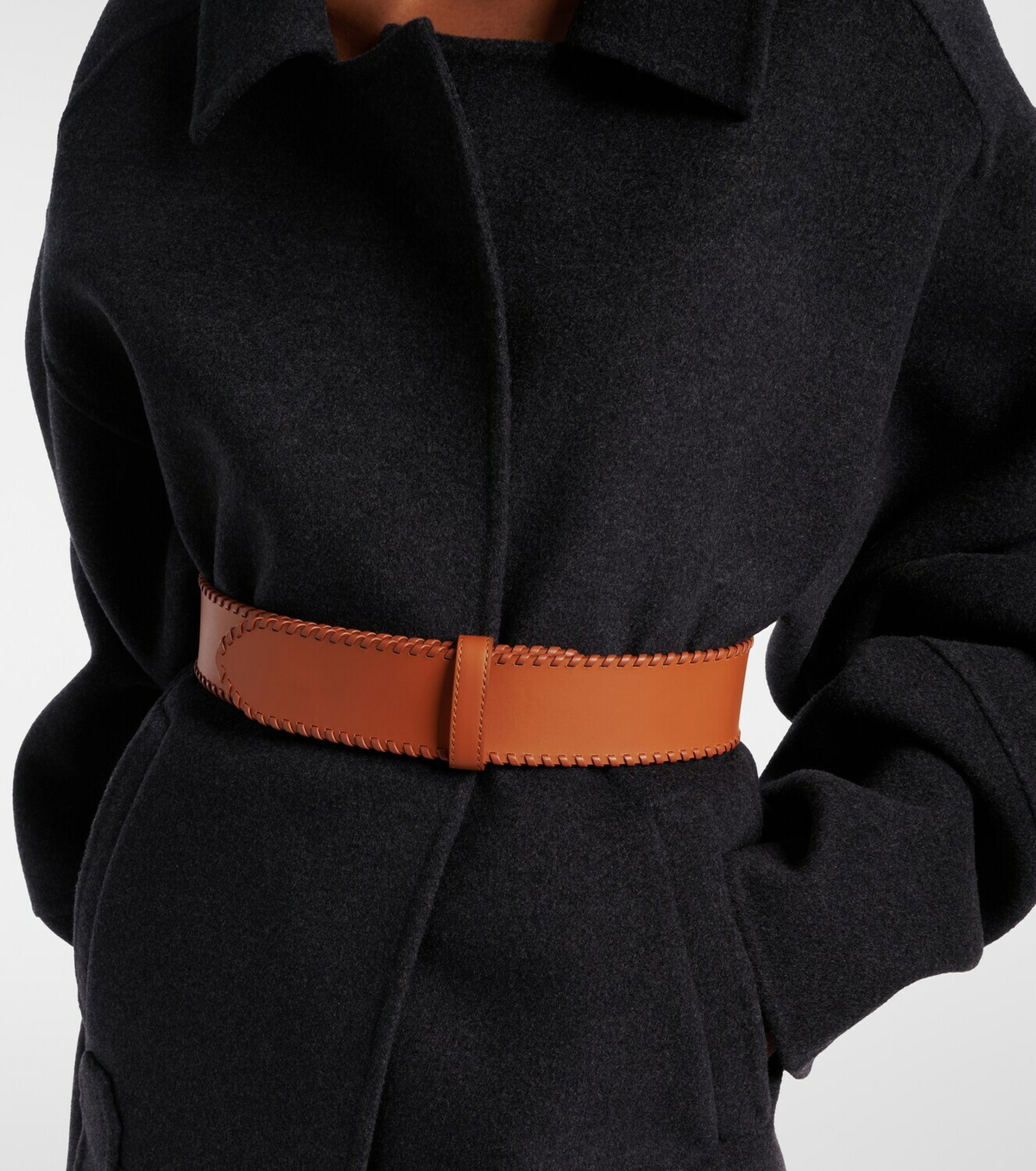 Khaite Theo leather belt