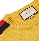 Gucci - Slim-Fit Intarsia Wool Sweater - Men - Yellow