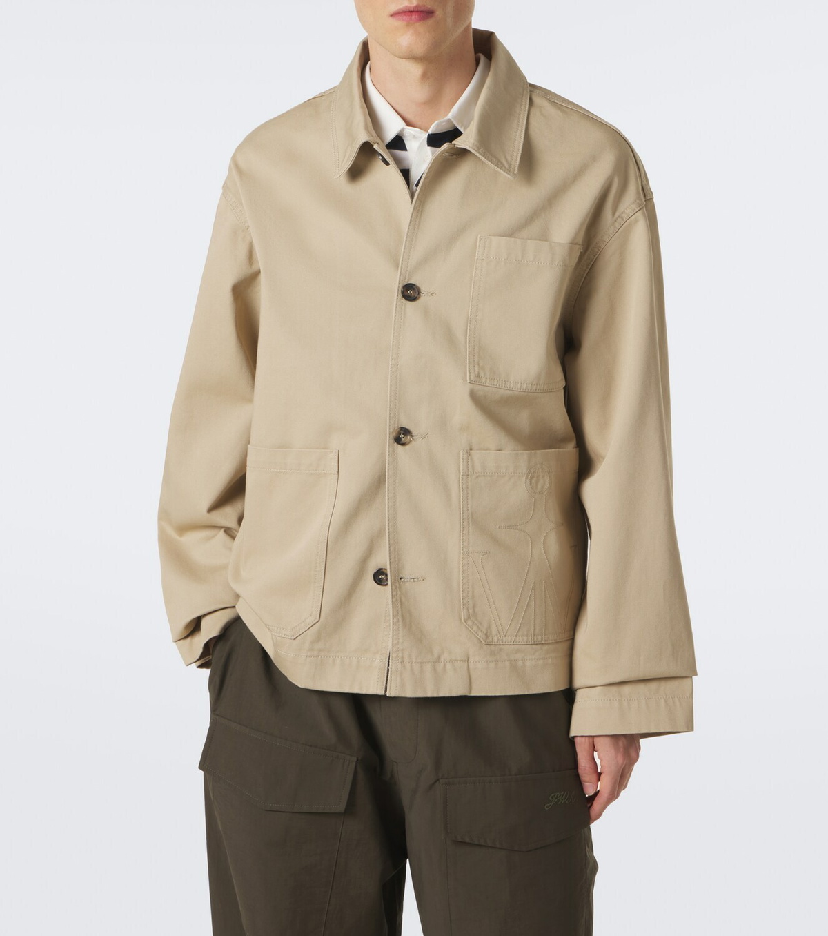 JW Anderson Embroidered cotton canvas jacket