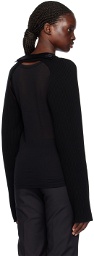 Helmut Lang Black Rib Sweater