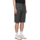 MM6 Maison Margiela Gray Pinstripe Wool-Blend Shorts