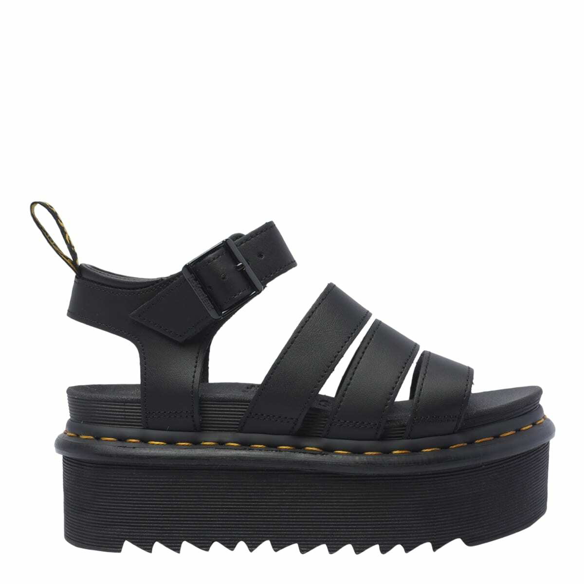 【Dr.Martens】PIERCING PLATFORM SANDALS Dr. Martens Black Blaire Piercing Leather Platform Sandals