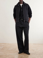 TOM FORD - Wool and Cashmere-Blend Half-Zip Sweater - Black