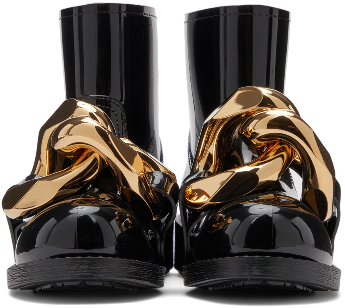 JW Anderson Black Chain Rubber Boots JW Anderson