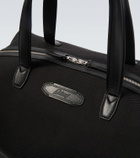Brioni Leather-trimmed canvas duffel bag