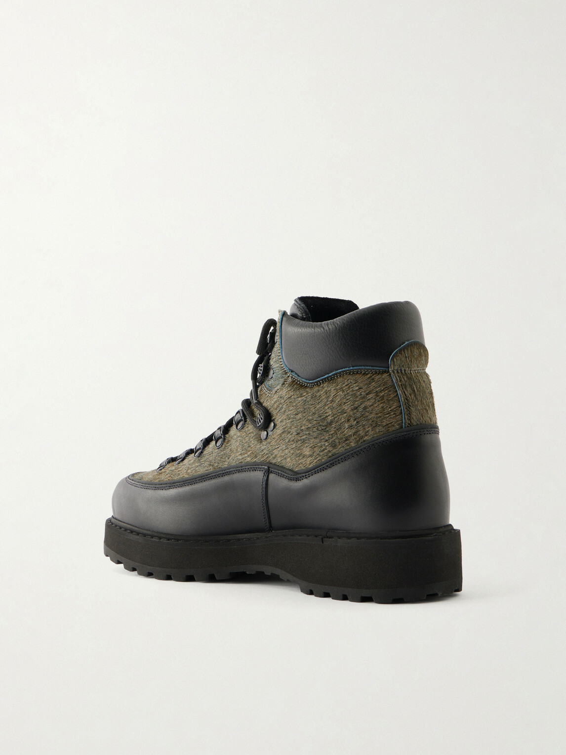 Diemme - Roccia Vet Due Gala Leather-Trimmed Calf Hair Ankle Boots - Green