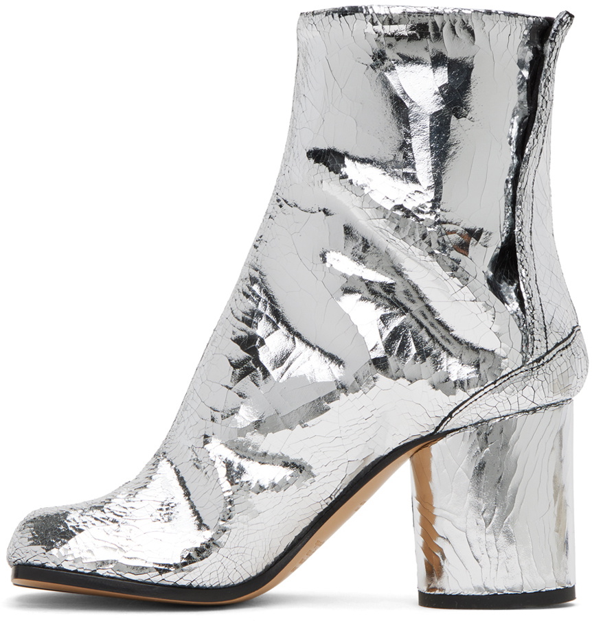 Maison Margiela Silver Broken Mirror Tabi Boots Maison Margiela Maison Margiela Silver Broken Mirror Tabi Boots Maison Margiela