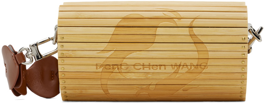 Feng Chen Wang Beige Heart Shaped Bamboo Bag