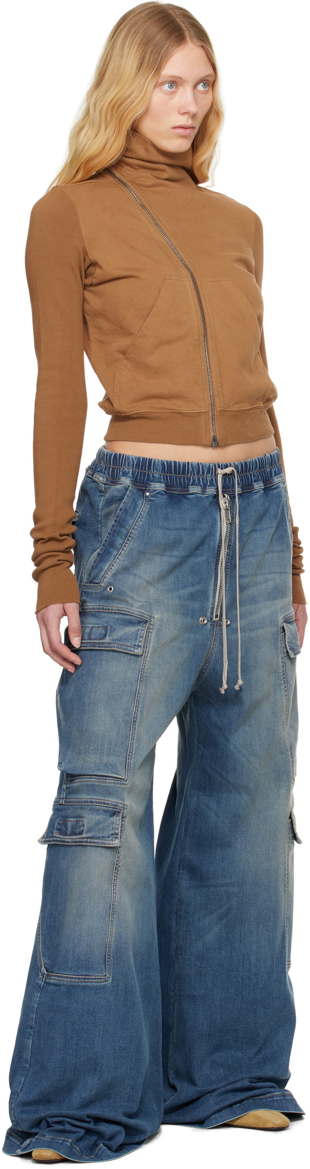 Rick Owens DRKSHDW Orange Hollywood Mountain Sweatshirt