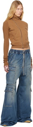 Rick Owens DRKSHDW Orange Hollywood Mountain Sweatshirt