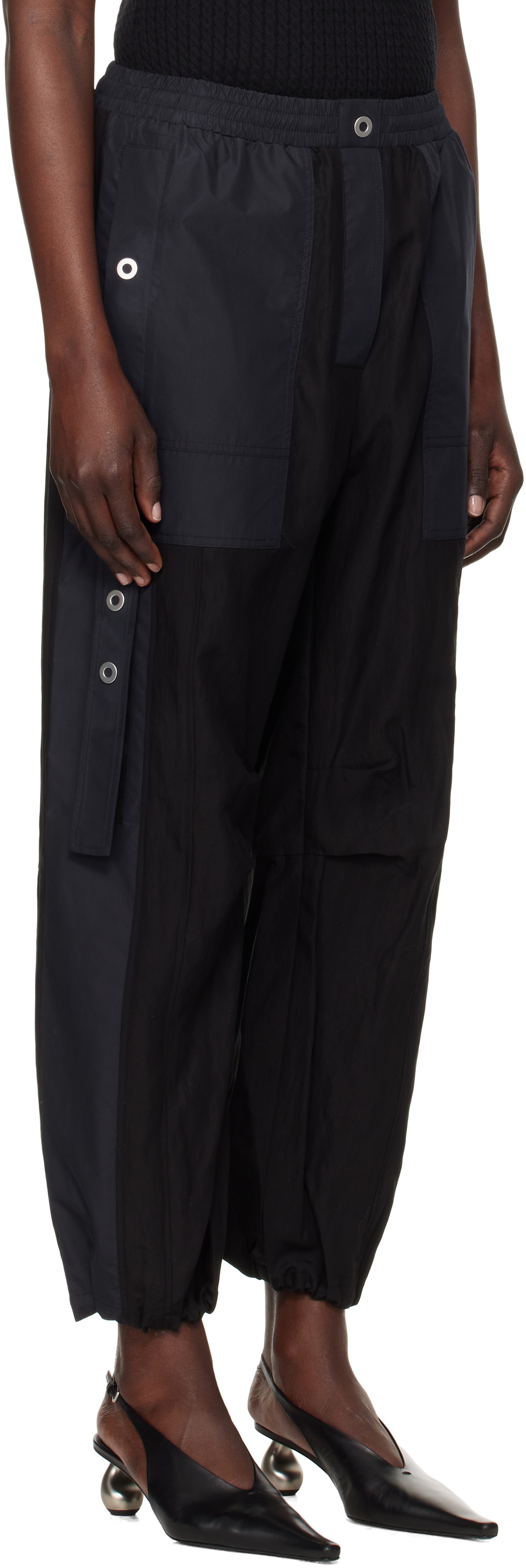 3.1 Phillip Lim Black & Navy Cargo Combo Trousers