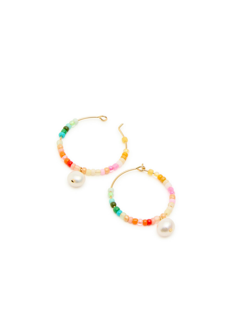 Anni LU Rainbow Nomad Beaded Hoop Earrings - Multicoloured - One Size