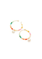 Anni LU Rainbow Nomad Beaded Hoop Earrings - Multicoloured - One Size