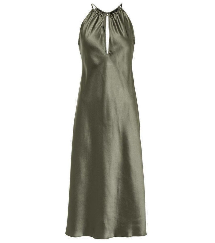 Photo: Nili Lotan Eglantine halterneck silk midi dress