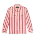Polo Ralph Lauren - Striped Cotton and Linen-Blend Shirt - Orange