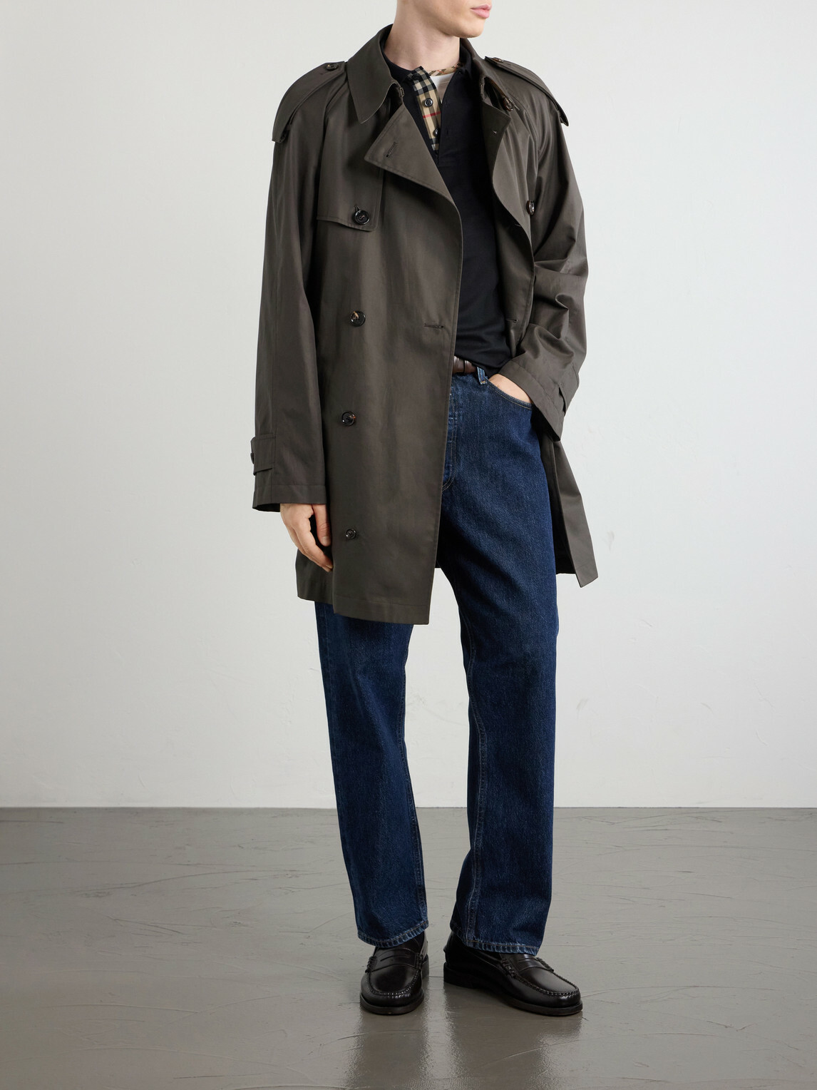 Burberry - Belted Cotton-Gabardine Trench Coat - Brown