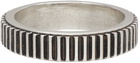 Emanuele Bicocchi Silver Serrated Band Ring