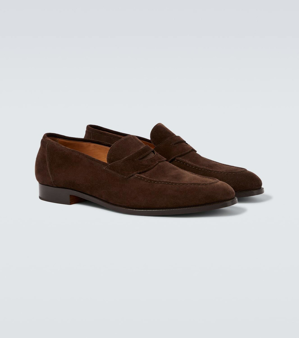 Loro Piana Sergio suede penny loafers