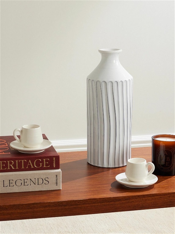 Photo: Brunello Cucinelli - Grooved Ceramic Vase