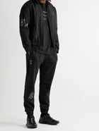 HAYDENSHAPES - Arsham Stampd Eroded Appliquéd Embroidered Cotton-Jersey Sweatpants - Black