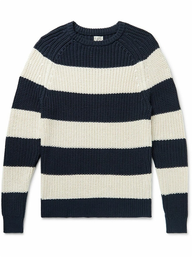 Photo: J.Crew - Slim-Fit Striped Cotton Sweater - Blue