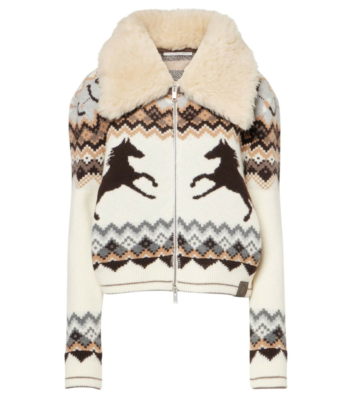 ジャケット STELLA McCARTNEY Embroidered Tweed Oversize Bomber Jacket Women Beige tweed Oversized Tweed Bomber Jacket | Stella