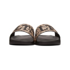 Valentino Brown Valentino Garavani VLTN Cheetah Slides