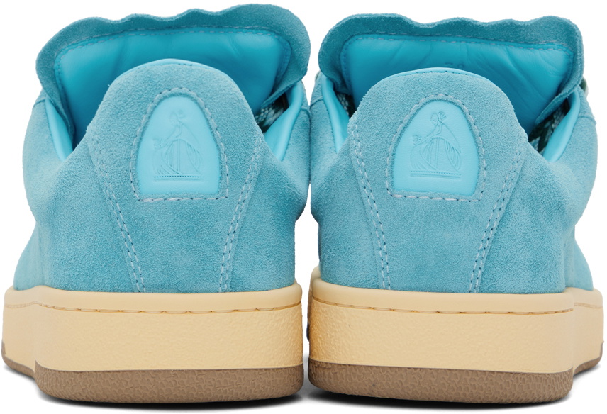Lanvin Blue Suede Curb Lite Sneakers Lanvin