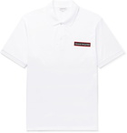 ALEXANDER MCQUEEN - Logo-Appliquéd Mercerised Cotton-Jersey Polo Shirt - White