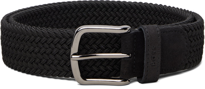 Jacob Cohen Woven Leather Buckle Belt Women black Belts Jacob Cohen Belts | luxlet.com main image 4