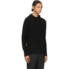 Rick Owens Black Cashmere Boiled Hoodie