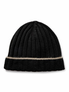 Brunello Cucinelli - Ribbed Cashmere Beanie - Black