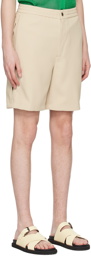 Solid Homme Beige Four-Pocket Shorts