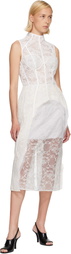 Acne Studios White Lace Corset Midi Dress