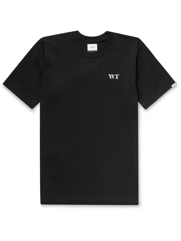 Photo: WTAPS - Logo-Print Cotton-Jersey T-Shirt - Black