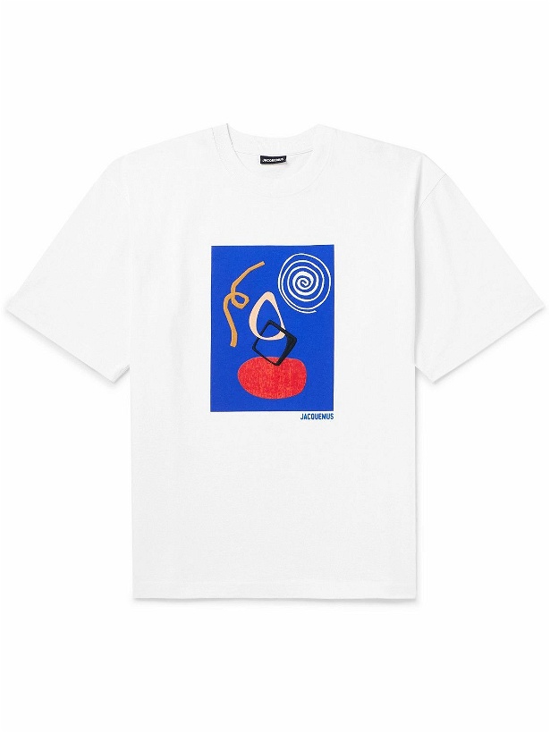 Photo: Jacquemus - Cuadro Logo-Print Embroidered Cotton-Jersey T-Shirt - White