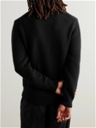 Mr P. - Slim-Fit Shawl-Collar Wool Sweater - Black