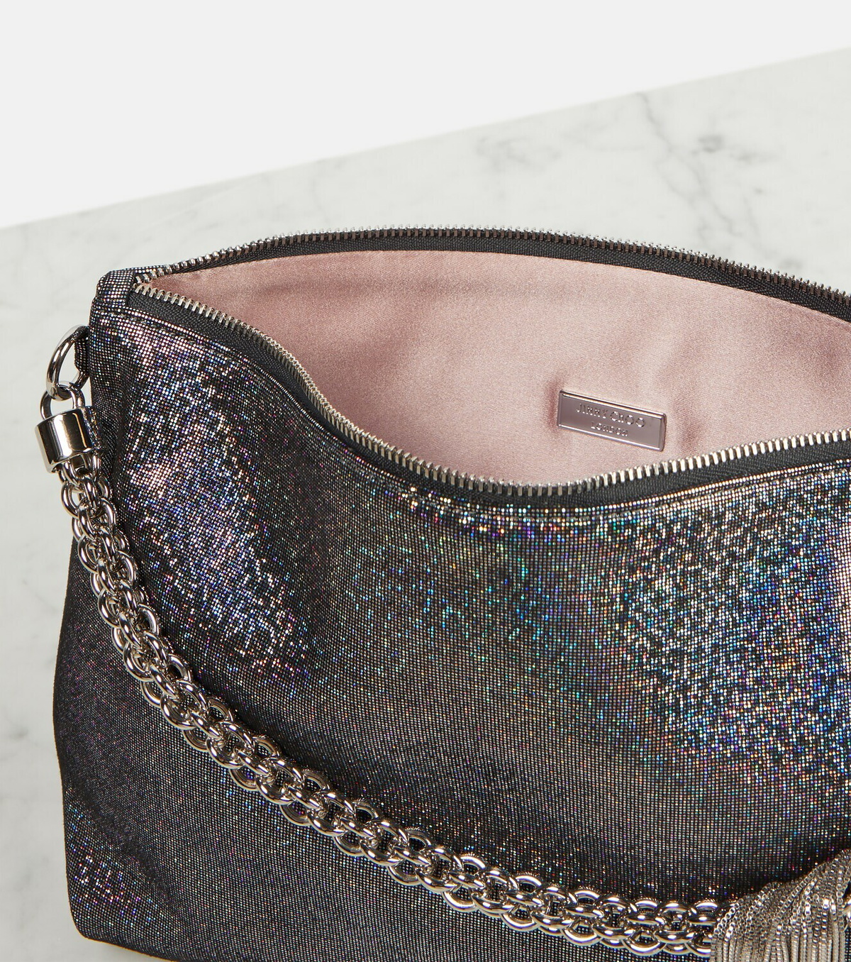 Jimmy Choo Callie metallic clutch Jimmy Choo