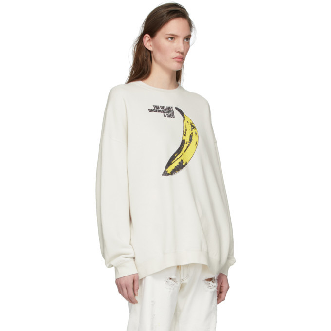 R13 Off White The Velvet Underground Edition Oversized Sweatshirt R13